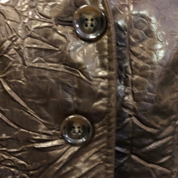 Lafayette148 New York Women's Brown Crinkle Blazer - Picture 2 of 6